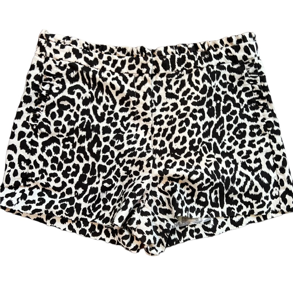 J Crew animal print linen blend shorts - Picture 1 of 5